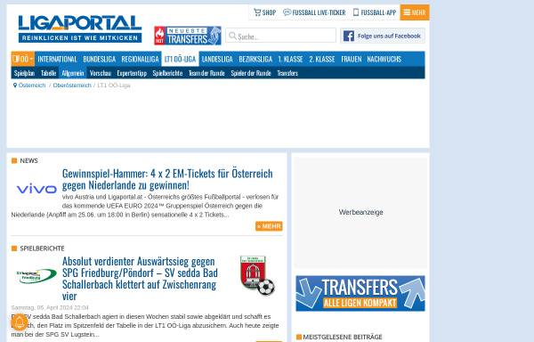 Vorschau von www.ligaportal.at, Radio OÖ-Liga Portal