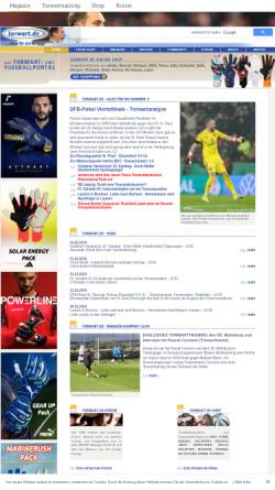 Vorschau der mobilen Webseite www.torwart.de, Torwart- und Fußballportal
