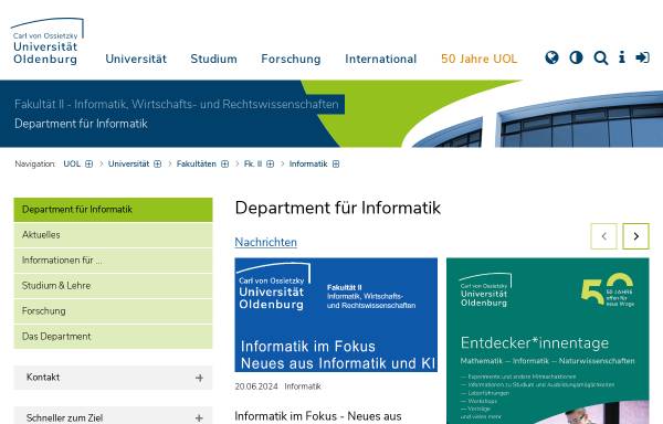 Department Informatik der Universität Oldenburg