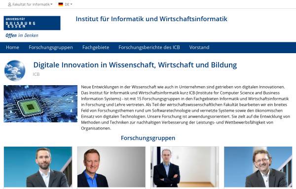 Vorschau von www.icb.uni-due.de, Fachbereich Informatik Universität Duisburg-Essen