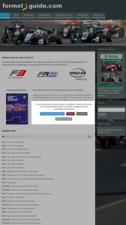 Vorschau der mobilen Webseite www.formel3.de, Recaro Formel-3-Cup