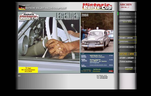 Vorschau von www.historic-rallye-cup.de, Das Deutsche Sollzeit Rallye-Championat