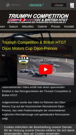 Vorschau der mobilen Webseite www.triumph-competition.de, Triumph Competition