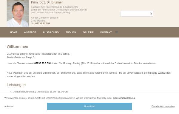 Vorschau von frauenarzt-brunner.at, Brunner, Dr. Andreas, Facharzt für Gynäkologie und Geburtshilfe