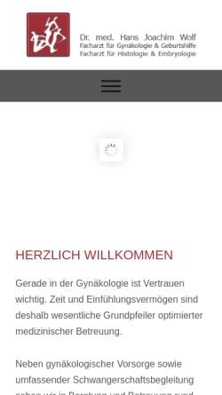 Vorschau der mobilen Webseite www.drwolf.at, Wolf, Dr. Hans Joachim, Facharzt für Gynäkologie und Geburtshilfe