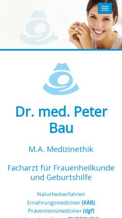 Vorschau der mobilen Webseite www.dr-peter-bau.de, Bau, Dr. Peter