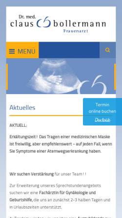 Vorschau der mobilen Webseite www.dr-bollermann.de, Bollermann, Dr. med Claus