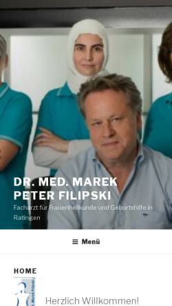 Vorschau der mobilen Webseite www.dr-filipski.de, Filipski, Dr. med. Marek