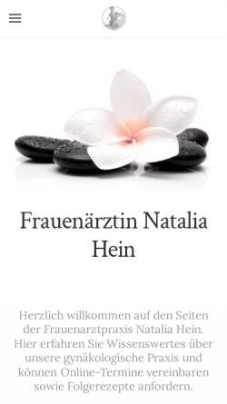 Vorschau der mobilen Webseite www.hein-praxis.de, Hein, Natalia