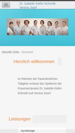 Vorschau der mobilen Webseite www.josef-kiefer-schmidt.de, Josef, Dr. med. Hannelore und Haferkamp, Dr. med. Ursula