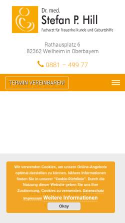 Vorschau der mobilen Webseite www.mein-frauenarzt-weilheim.de, Kau, Dr. med. Wolfgang und Merx, Dr. med. Peter