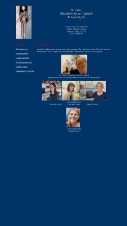 Vorschau der mobilen Webseite www.dr-kirsch-liebelt.de, Kirsch-Liebelt, Dr. med. Elisabeth