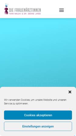 Vorschau der mobilen Webseite frauenaerztin-aachen.de, Maleki, Faranak