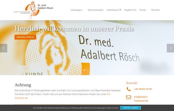 Vorschau von roesch-frauenarzt.de, Rösch, Dr. med. Adalbert