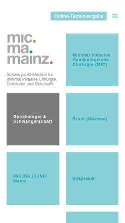 Vorschau der mobilen Webseite www.aerztehaus-mainz.de, Söder, Dr. med. Rüdiger und Worf Wandelburg, Dr. med. Andrea