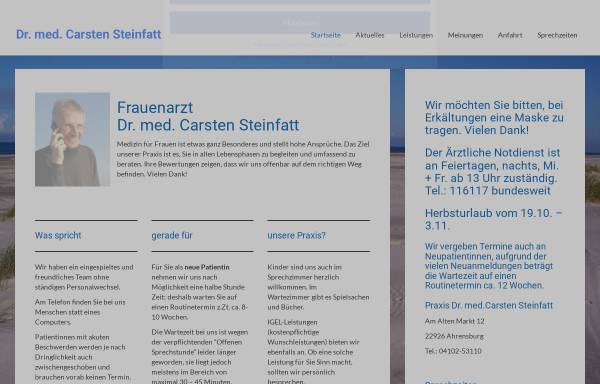 Vorschau von dr-steinfatt.de, Steinfatt, Dr. med. Carsten