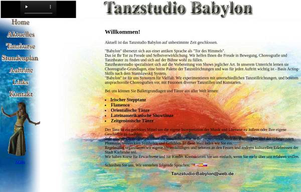 Vorschau von www.tanzstudio-babylon.de, Tanzstudio Babylon