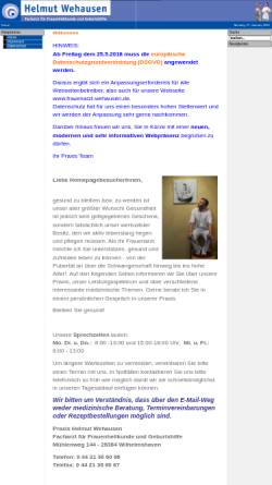 Vorschau der mobilen Webseite www.frauenarzt-wehausen.de, Wehausen, Helmut