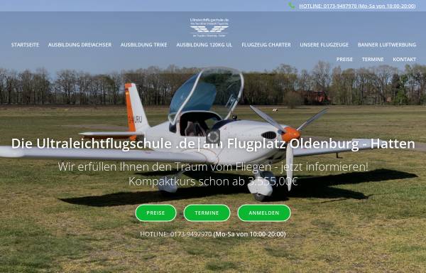 Vorschau von www.ultraleichtflugschule.de, UL Flugschule Damer