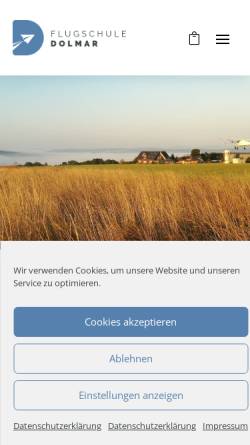 Vorschau der mobilen Webseite flugschule-dolmar.de, UL-Flugschule Dolmar
