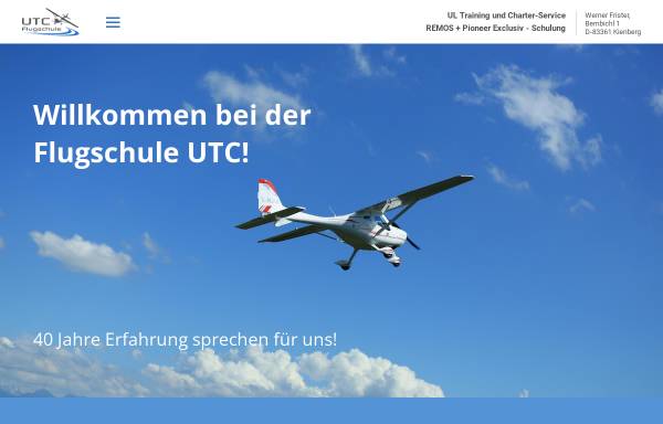 Vorschau von www.utc-flugschule.de, Ultraleichtflug am Chiemsee