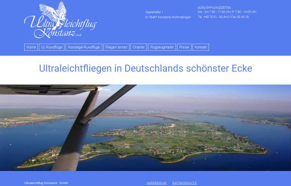 Vorschau von www.ultraleichtflug.de, Ultraleichtflug Konstanz