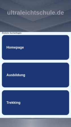 Vorschau der mobilen Webseite www.ultraleichtschule.de, UltraLeichtSchule Andreas Oker