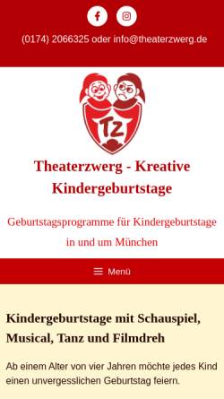 Vorschau der mobilen Webseite theaterzwerg.de, Taqsim