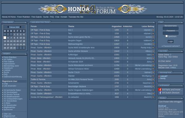 Vorschau von www.x4forum.de, Honda X4 Forum