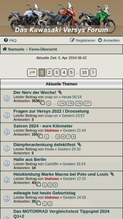 Vorschau der mobilen Webseite www.versysforum.de, Das Versysforum
