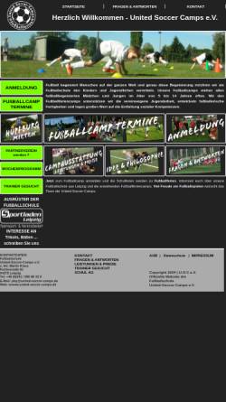 Vorschau der mobilen Webseite www.united-soccer-camps.de, United-Soccer-Camps