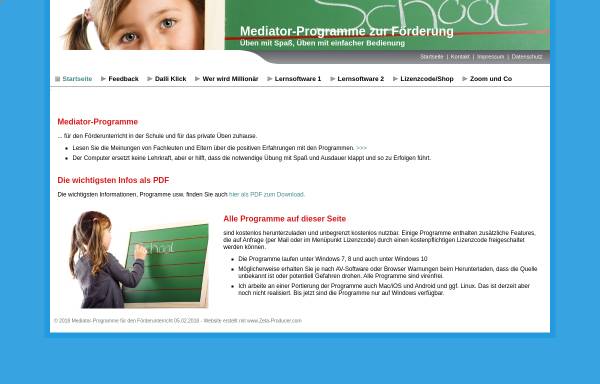 Vorschau von www.mediator-programme.de, Mediator-Programme