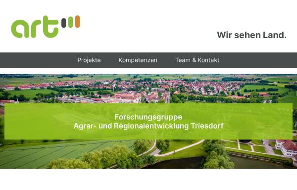 Vorschau von www.fg-art.de, Forschungsgruppe Agrar- und Regionalentwicklung Triesdorf
