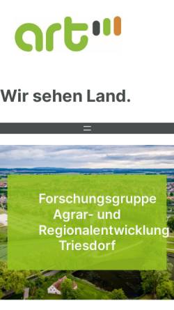Vorschau der mobilen Webseite www.fg-art.de, Forschungsgruppe Agrar- und Regionalentwicklung Triesdorf