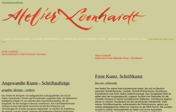 Atelier Leonhardt - Buch und Kalligraphie