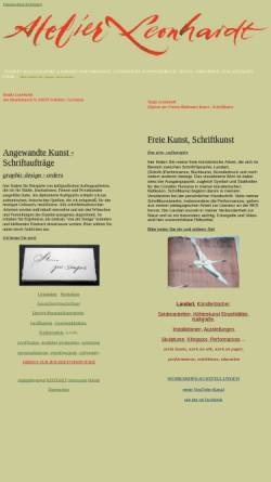 Vorschau der mobilen Webseite www.atelierleonhardt.de, Atelier Leonhardt - Buch und Kalligraphie