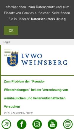 Vorschau der mobilen Webseite www.lvwo-bw.de, Pseudo-Wiederholungen bei der Verrechnung von landwirtschaftlichen Versuchen