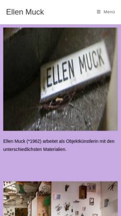 Vorschau der mobilen Webseite www.ellen-muck.de, Muck, Ellen