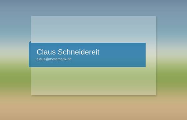 Vorschau von www.metamatik.de, Schneidereit, Claus