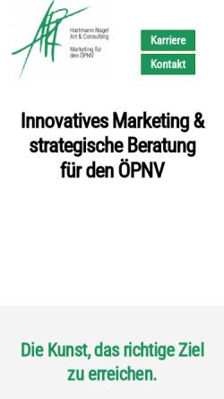 Vorschau der mobilen Webseite www.oepnv-marketing.de, Hartmann Nagel Art & Consulting