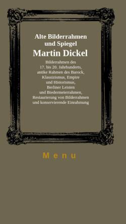 Vorschau der mobilen Webseite www.dickelbilderrahmen.de, Martin Dickel