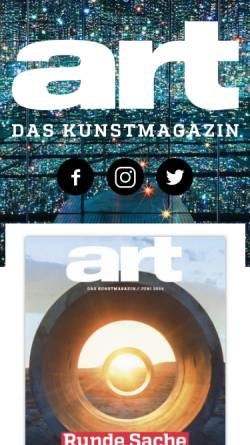 Vorschau der mobilen Webseite www.art-magazin.de, Art - das Kunstmagazin