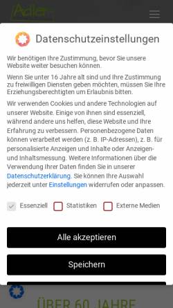 Vorschau der mobilen Webseite www.stickadler.de, Automatenstickerei Adler GmbH