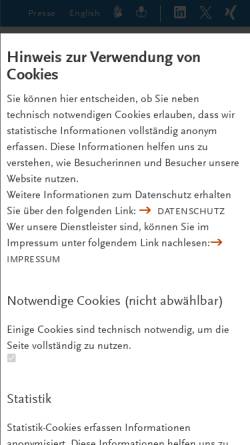 Vorschau der mobilen Webseite www.baua.de, Gefahrstoffverordnung (GefStoffV)