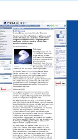 Vorschau der mobilen Webseite www.pro-linux.de, Pro-Linux: Gentoo Linux- der schnellste aller Pinguine