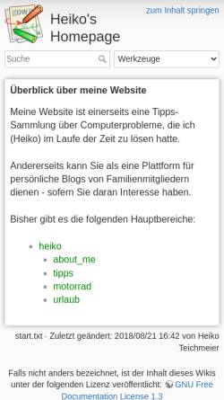 Vorschau der mobilen Webseite www.tei-lin-net.de, Teichmeier Linux Netzwerke