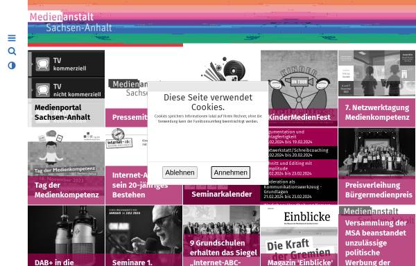 Vorschau von www.msa-online.de, Medienanstalt Sachsen-Anhalt