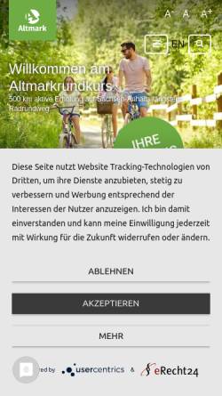 Vorschau der mobilen Webseite altmark-rundkurs.de, Der Altmark Rundkurs