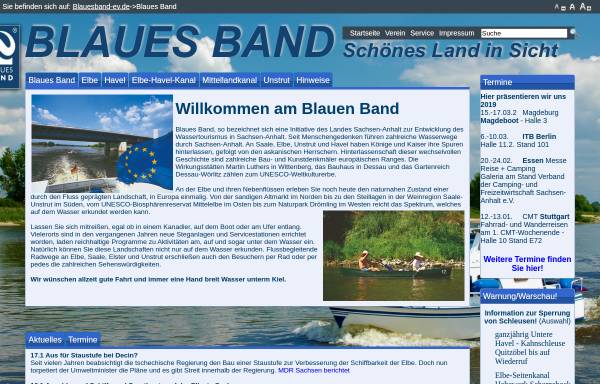 Vorschau von www.blauesband-ev.de, Blaues Band e.V.