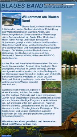 Vorschau der mobilen Webseite www.blauesband-ev.de, Blaues Band e.V.